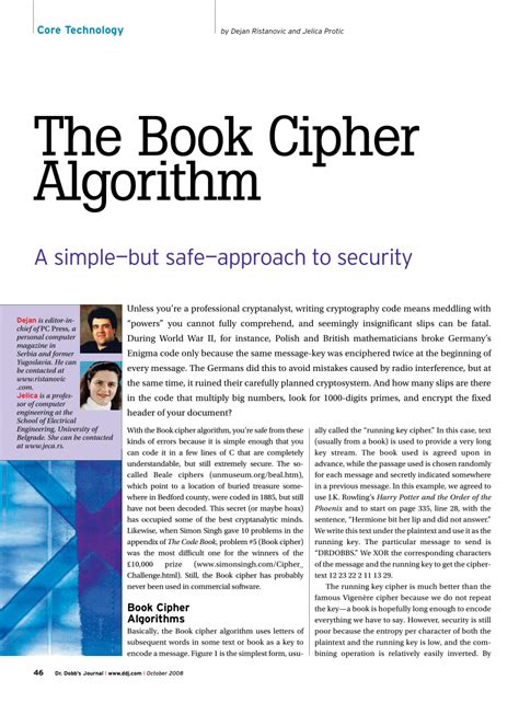 (PDF) The book cipher algorithm