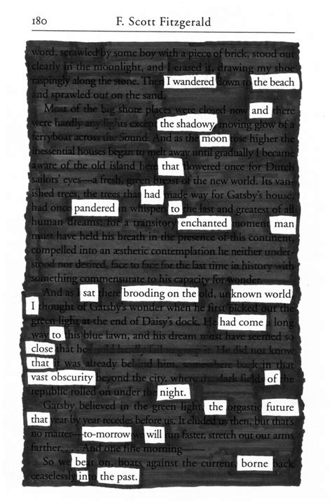 Blackout Poem: The Great Gatsby - 01 | Blackout poem. Source… | Flickr