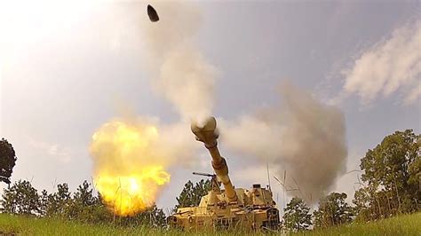 Deadly Powerful M109A6 Paladin Self-Propelled Howitzer Live Fire - YouTube