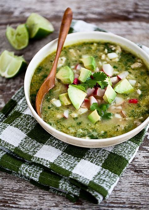 Green Pozole: two 15 ounce cans cooked hominy, or 4 cups home-cooked hominy 1 large white onion ...