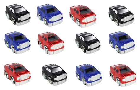 12 PCS Friction Powered Small Toy Trucks, Pickup Trucks, Offered in 3 Different Colors! for Kids ...