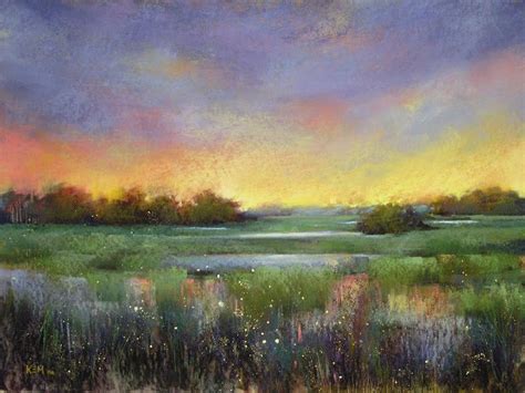 Pintura Mi mundo: Cómo utilizar la pintura al óleo con pasteles ... Marsh demo Pastel Landscape ...