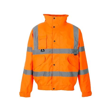 Hi Vis Orange Waterproof Breathable Unpadded Bomber Jacket (HV1116) - Spartan Safety