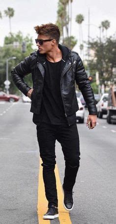 Top 65+ imagen black leather sneakers outfit men - Abzlocal.mx