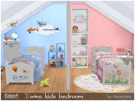 My Sims 4 Blog: Twin Kids Bedroom Set by Severinka