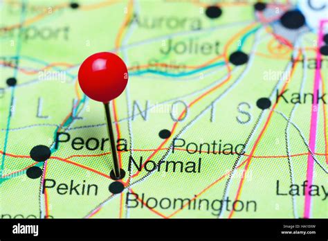 Normal illinois on a map hi-res stock photography and images - Alamy