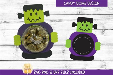 Monster Candy Dome Ornament| Halloween Candy Holder SVG