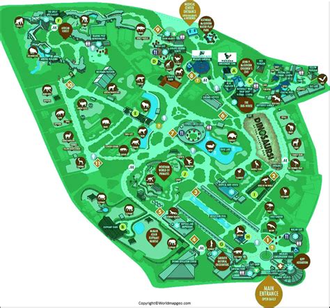 Houston Zoo Map Printable with Direction in Pdf