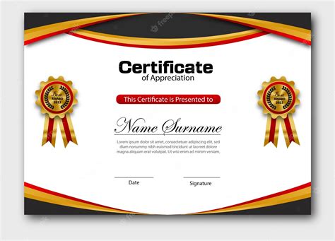 Premium Vector | Certificate of appreciation