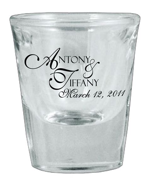 126 Wedding Favors Personalized Glass Shot Glasses by Factory21