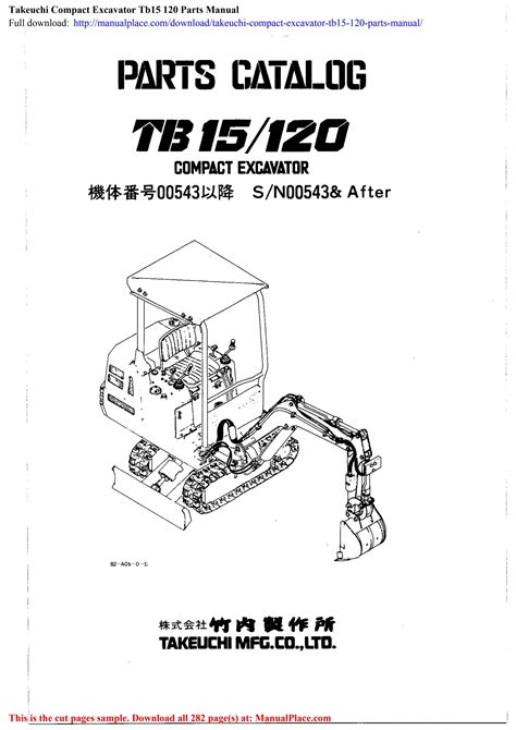 Takeuchi Compact Excavator Tb15 120 Parts Manual by MarkLakex - Issuu