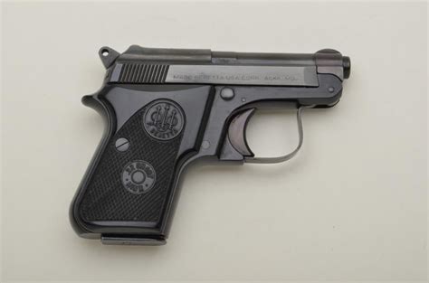 Beretta Model 950 BS pistol, .22 short cal., 2-1/2” tip-up barrel, blue finish, checkered black plas