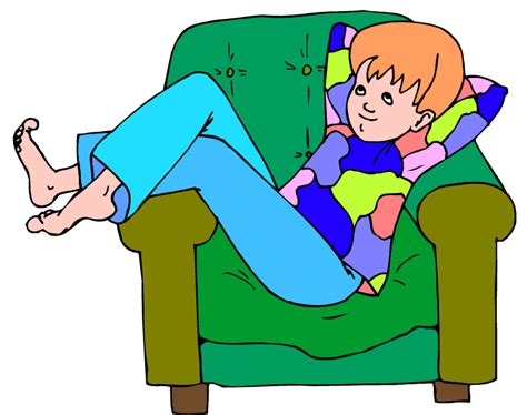 Lazy Person On Couch Cartoon