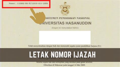 Nomor Ijazah S1 Yang Mana