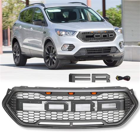 Modifying Mesh Grille Front Grill for 2016 2017 2018 Ford Escape Raptor Style with Replaceable ...