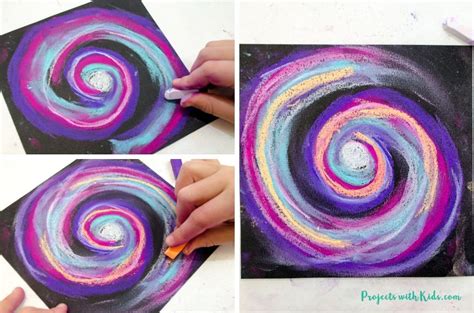 Awesome Galaxy Chalk Pastel Art Project for Kids | Chalk pastel art ...