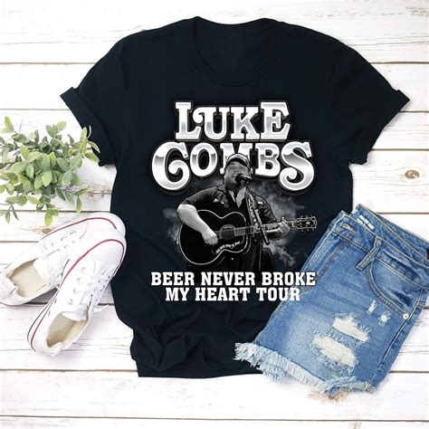 Luke Beer Drinking Never Broke My Heart Tour Combs Unisex T Shirt ...