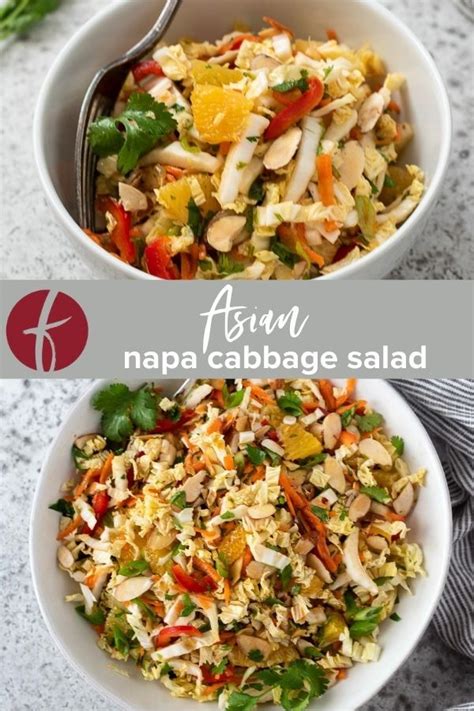 Napa Cabbage Salad with Asian Dressing | Napa cabbage salad, Healthy eating recipes, Cabbage salad