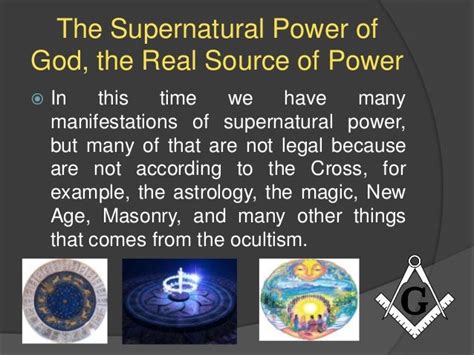 The supernatural power of god