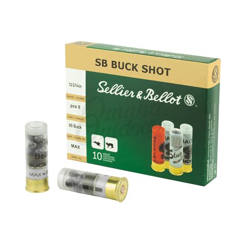 Sellier & Bellot 12 Gauge 2 3/4 00 Buckshot 10 Rounds - Omaha Outdoors