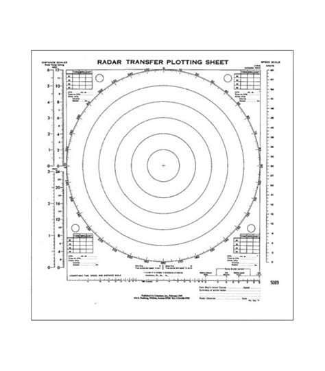 5089 Radar Transfer Plotting Sheets (Pad of 50 sheets)