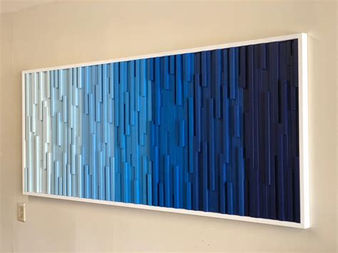 Wood Wall Art, Commission Art Wood Slat Wall Panel, Wood Wall Panels, Wood Slat Wall, Wood Panel ...