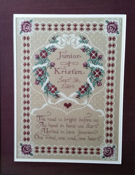 A Few Of My Favorite Things: An Heirloom Wedding Cross Stitch Sampler