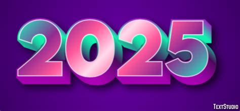 2025 Text Effect and Logo Design Number