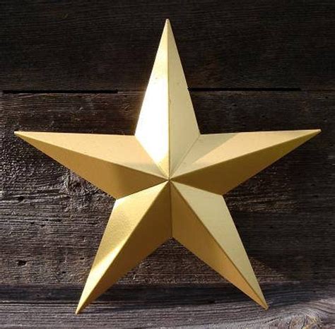 12", 17", 24", 30", 36" RUSTIC GOLD METALLIC BARN METAL STAR WALL ART ...