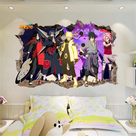 Buy Wall Sticker-Naruto Anime 3D Bedroom Decoration 60X90Cm Wall of Boy ...