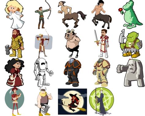 Cartoon Vector Characters | Liberated Pixel Cup