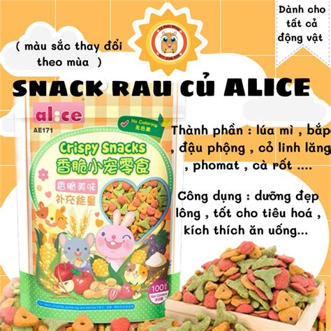 snack rau củ Alice dành cho mọi loại thú cưng (hamster / thỏ / bọ / sóc ...