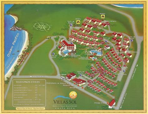 Resort Map | Villas Sol Beach Resort | Costa Rica