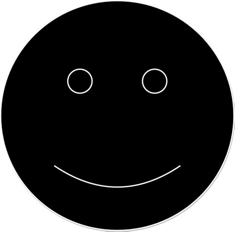 Black Smiley Face - ClipArt Best