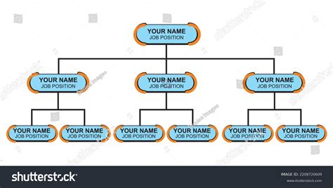 Business Hierarchy Organogram Chart Infographics Corporate Stock Vector ...