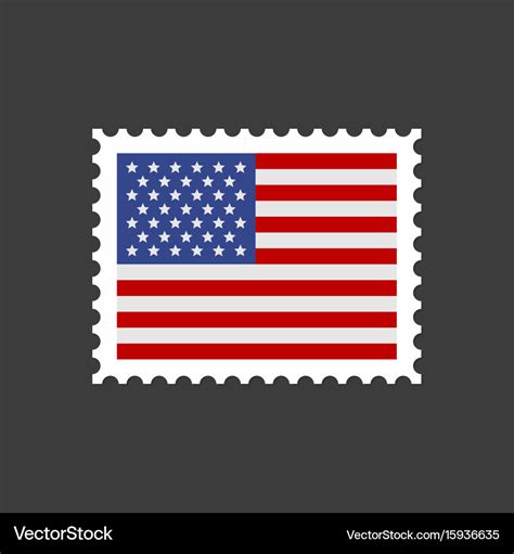 Usa flag postage stamp Royalty Free Vector Image