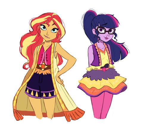 actionkiddy: “ Twilight and Sunset Legend of Everfree outfits I really ...