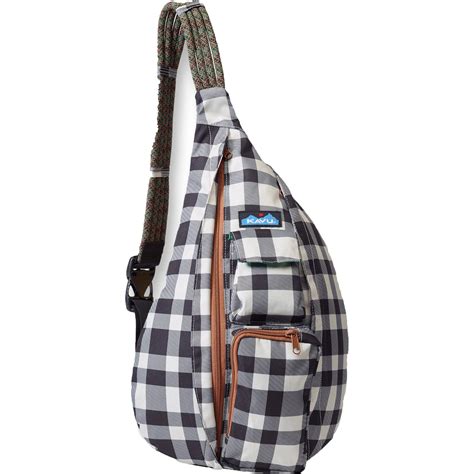 KAVU Rope Sling Bag (BW Plaid) 944-408- B&H Photo Video