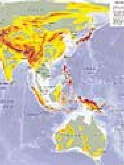 Asia and the Pacific: seismic hazard map | PreventionWeb