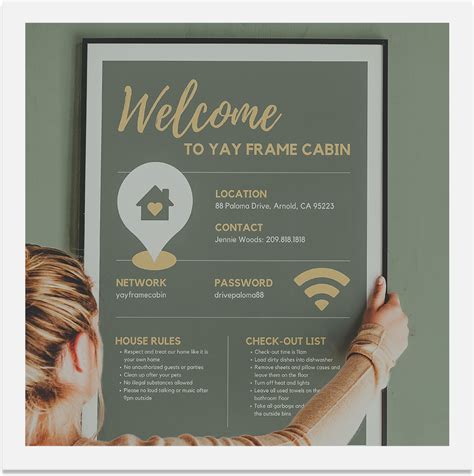 Airbnb welcome sign | How to create an Airbnb welcome sign — Templateau - Airbnb Tips and Tools