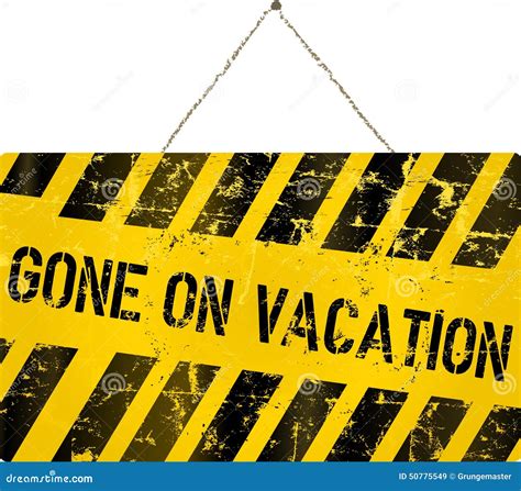 On Vacation Sign Stock Vector - Image: 50775549