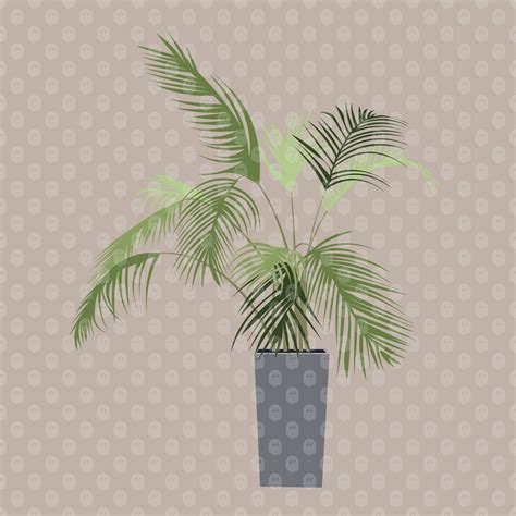Archade | Potted Palm Tree Vector Drawings