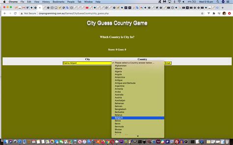 PHP City Guess Country Game Data Extension Tutorial | Robert James ...