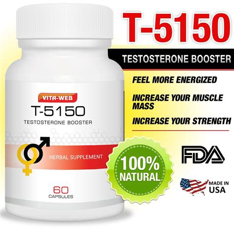 60ct T-5150 Testosterone Booster Supplements $1 + Free Shipping With Amazon Prime or $35 order ...