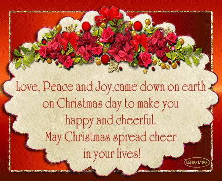 Joy, Peace, Love Christmas. Free Merry Christmas Wishes eCards | 123 Greetings