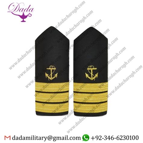 Military Shoulder Epaulets Mate Shoulder Boards Epaulets - Gold Anchor