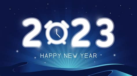 Premium Vector | Futuristic happy new year 2023 wish with countdown clock