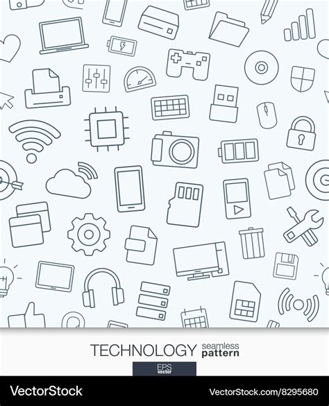 Technology wallpaper black and white digital Vector Image