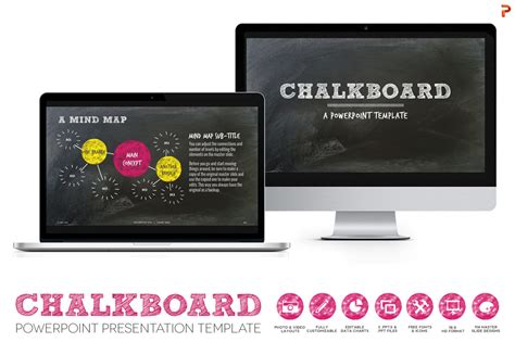 Chalkboard PPT Presentation Template By Blixa 6 Studios | TheHungryJPEG