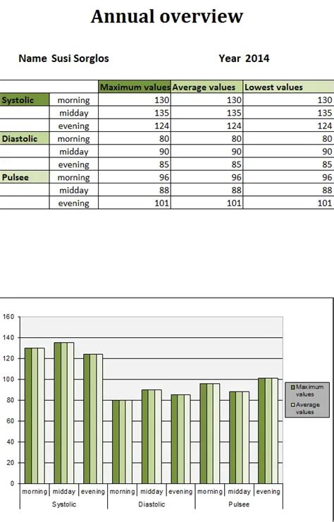 Blood Pressure Chart | Excel Templates for every purpose